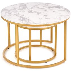 Set mese pentru reviste Halmar Paola 2 (Marble/Gold) Thumb