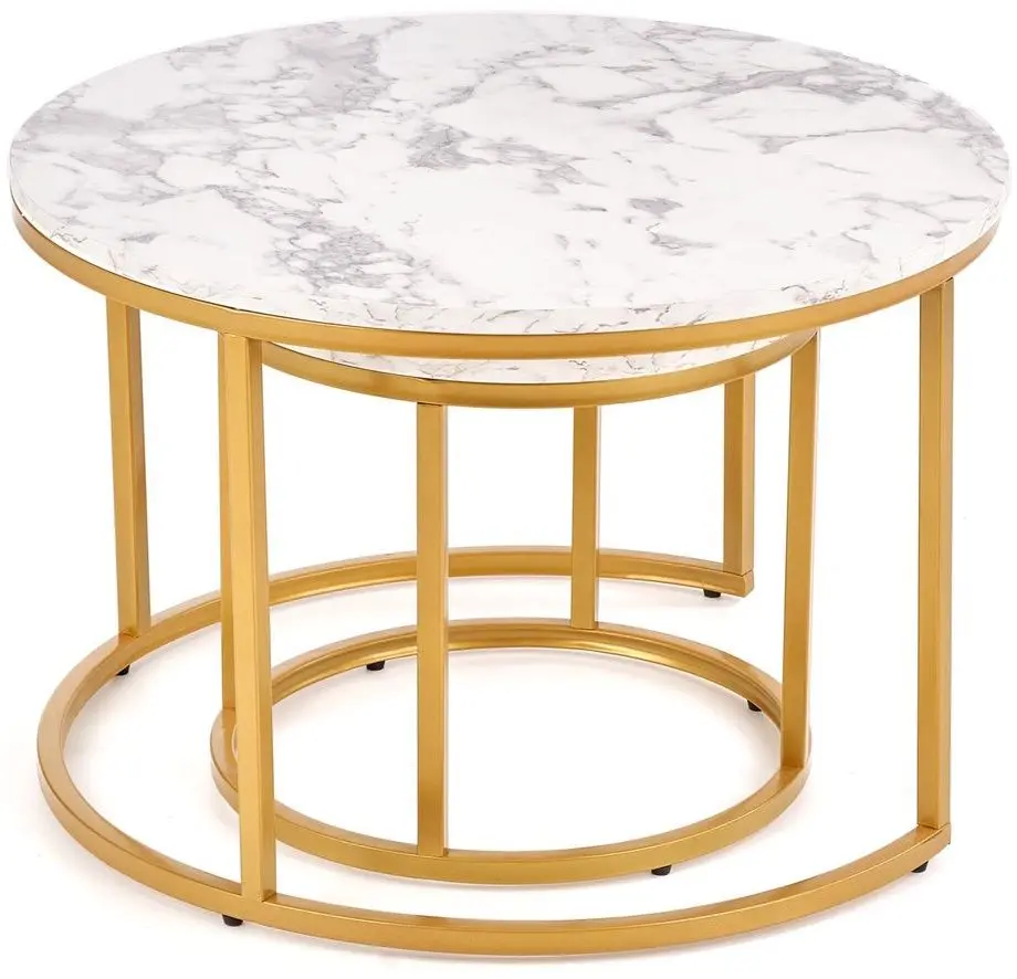 Set mese pentru reviste Halmar Paola 2 (Marble/Gold)