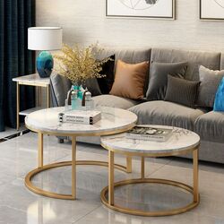 Set mese pentru reviste Halmar Paola 2 (Marble/Gold)