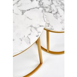 Set mese pentru reviste Halmar Paola 2 (Marble/Gold) Thumb