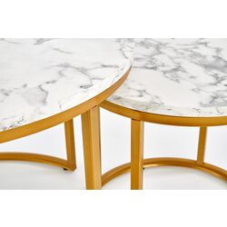 Set mese pentru reviste Halmar Paola 2 (Marble/Gold) Thumb