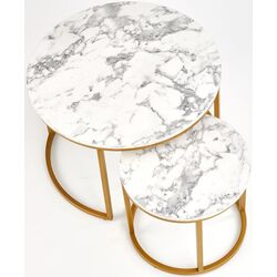 Set mese pentru reviste Halmar Paola 2 (Marble/Gold) Thumb