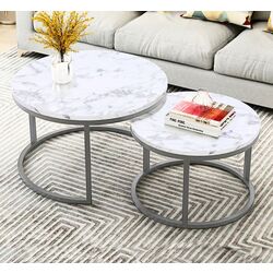 Set mese pentru reviste Halmar Paola 2 (Marble/Silver)