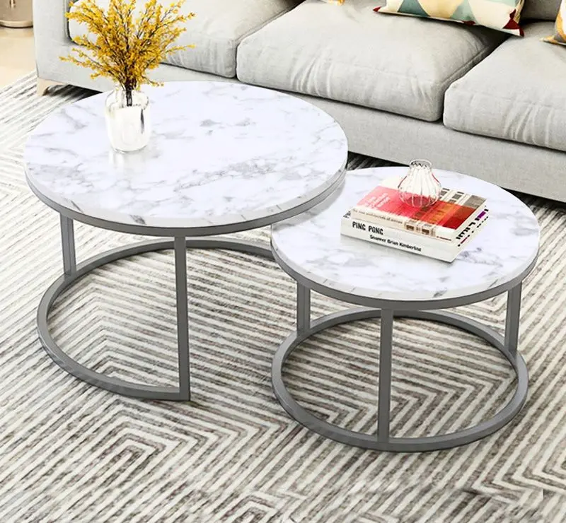 Set mese pentru reviste Halmar Paola 2 (Marble/Silver)