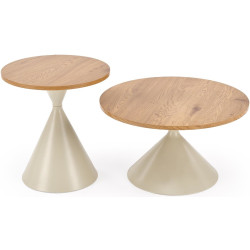 Set masute pentru reviste Halmar Pilar (Natural Oak/Cashmere) Thumb