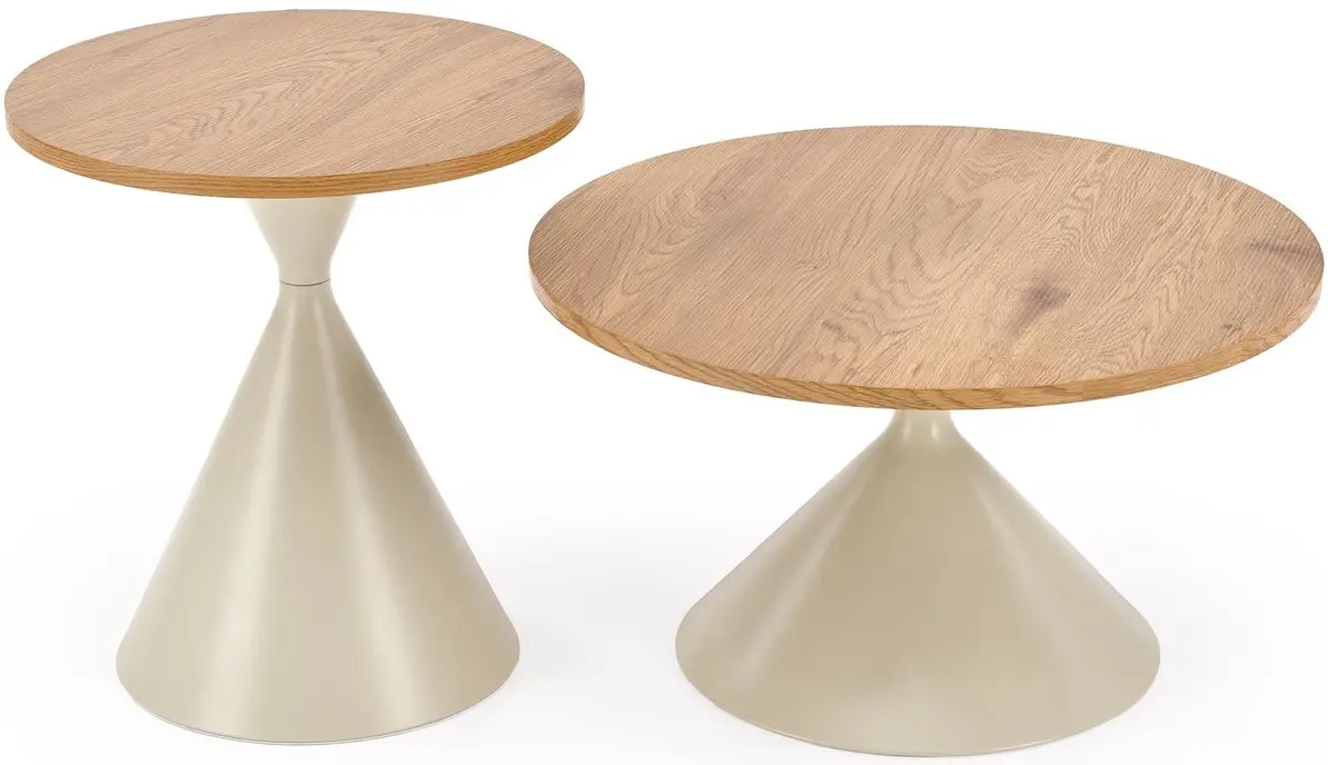 Set masute pentru reviste Halmar Pilar (Natural Oak/Cashmere) - 3
