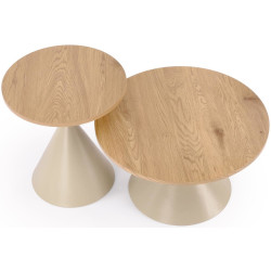 Set masute pentru reviste Halmar Pilar (Natural Oak/Cashmere) Thumb