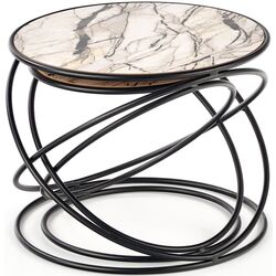 Set mese pentru reviste Halmar Susanna (White Marble/Black) Thumb