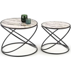 Set mese pentru reviste Halmar Susanna (White Marble/Black) Thumb