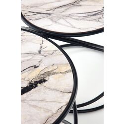 Set mese pentru reviste Halmar Susanna (White Marble/Black) Thumb
