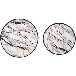 Set mese pentru reviste Halmar Susanna (White Marble/Black) Thumb