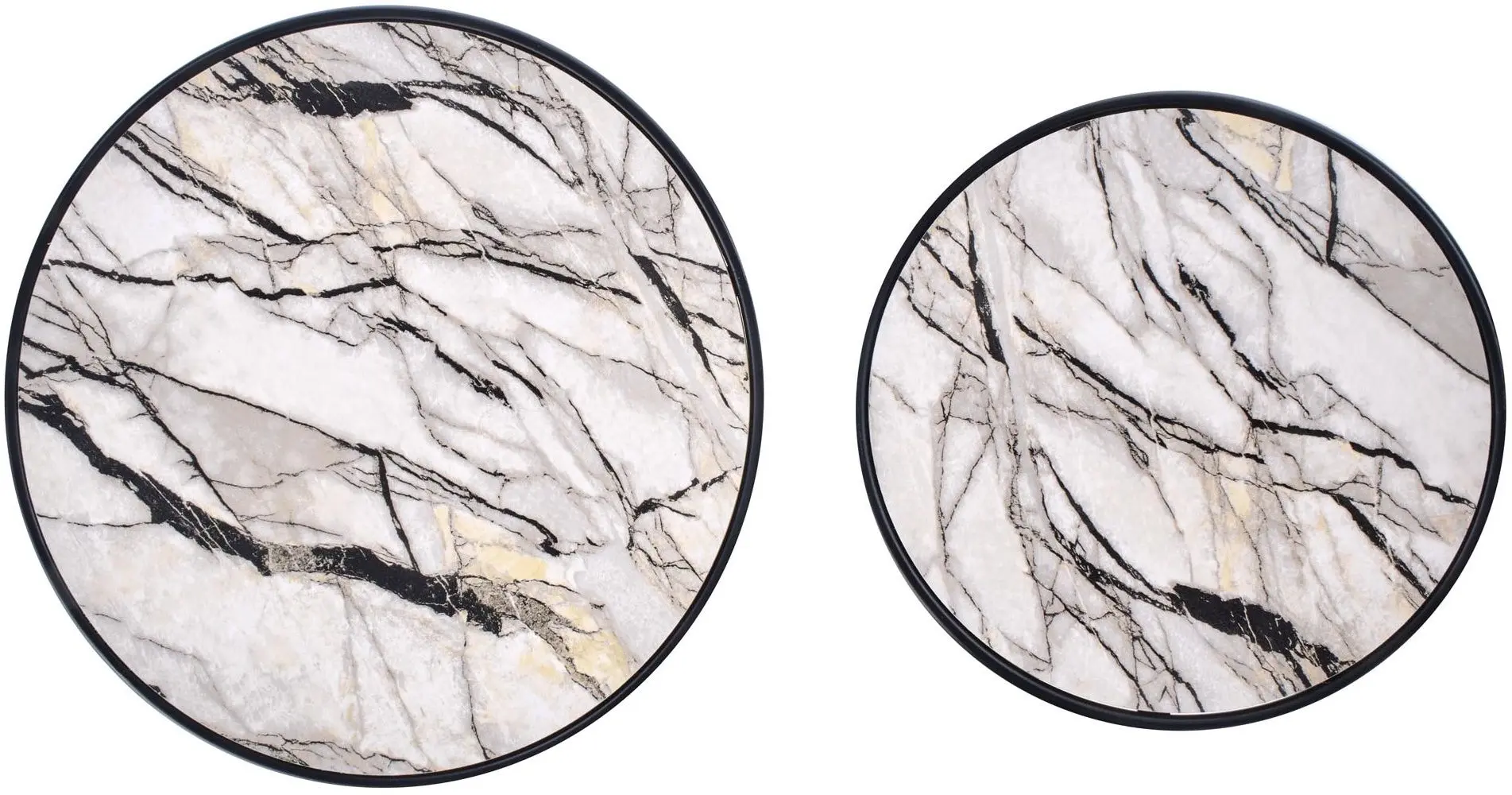 Set mese pentru reviste Halmar Susanna (White Marble/Black) - 7