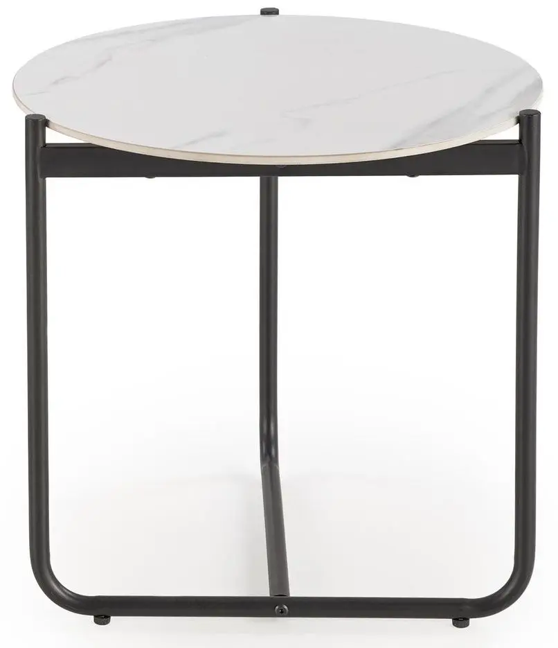 Masa pentru reviste Halmar Acuna S (White Marble/Black)