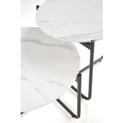 Masa pentru reviste Halmar Acuna S (White Marble/Black) Thumb