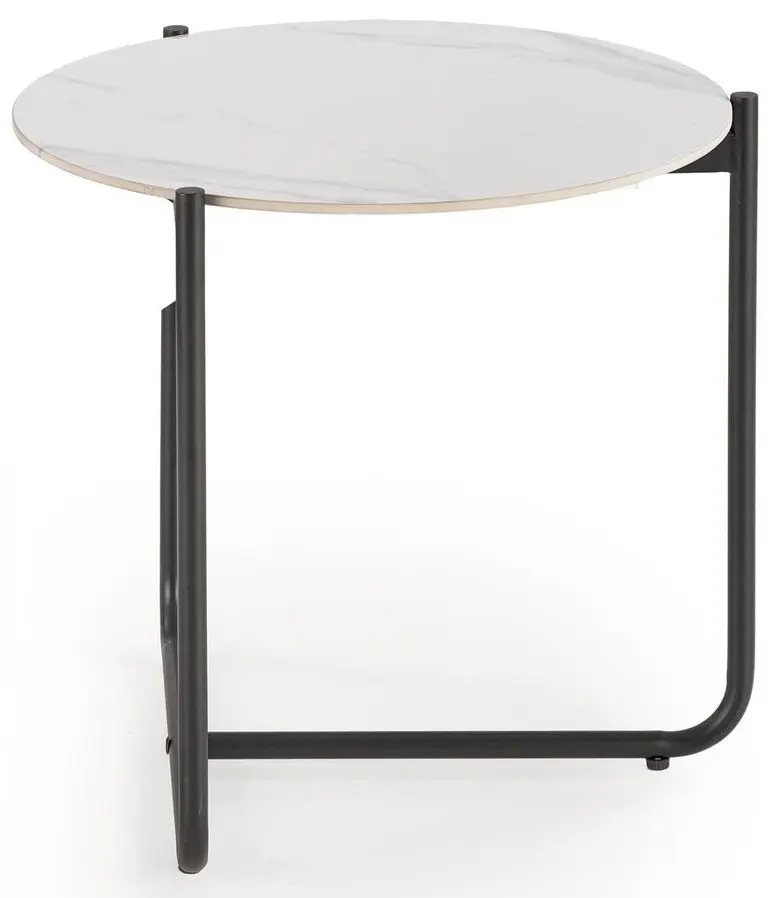 Masa pentru reviste Halmar Acuna S (White Marble/Black)