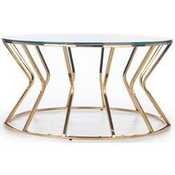 Журнальный столик Halmar Afina (Golden/Transparent) Thumb