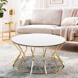 Журнальный столик Halmar Afina (Golden/Transparent)