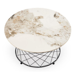 Журнальный столик Halmar Alessia (Beige Marble/Black) Thumb