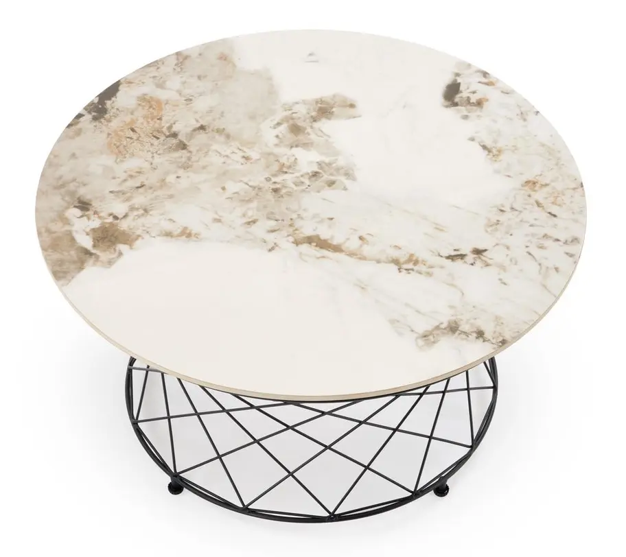 Журнальный столик Halmar Alessia (Beige Marble/Black) - 2