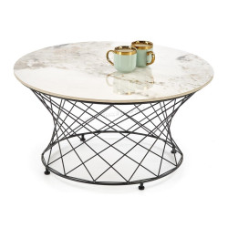 Журнальный столик Halmar Alessia (Beige Marble/Black)