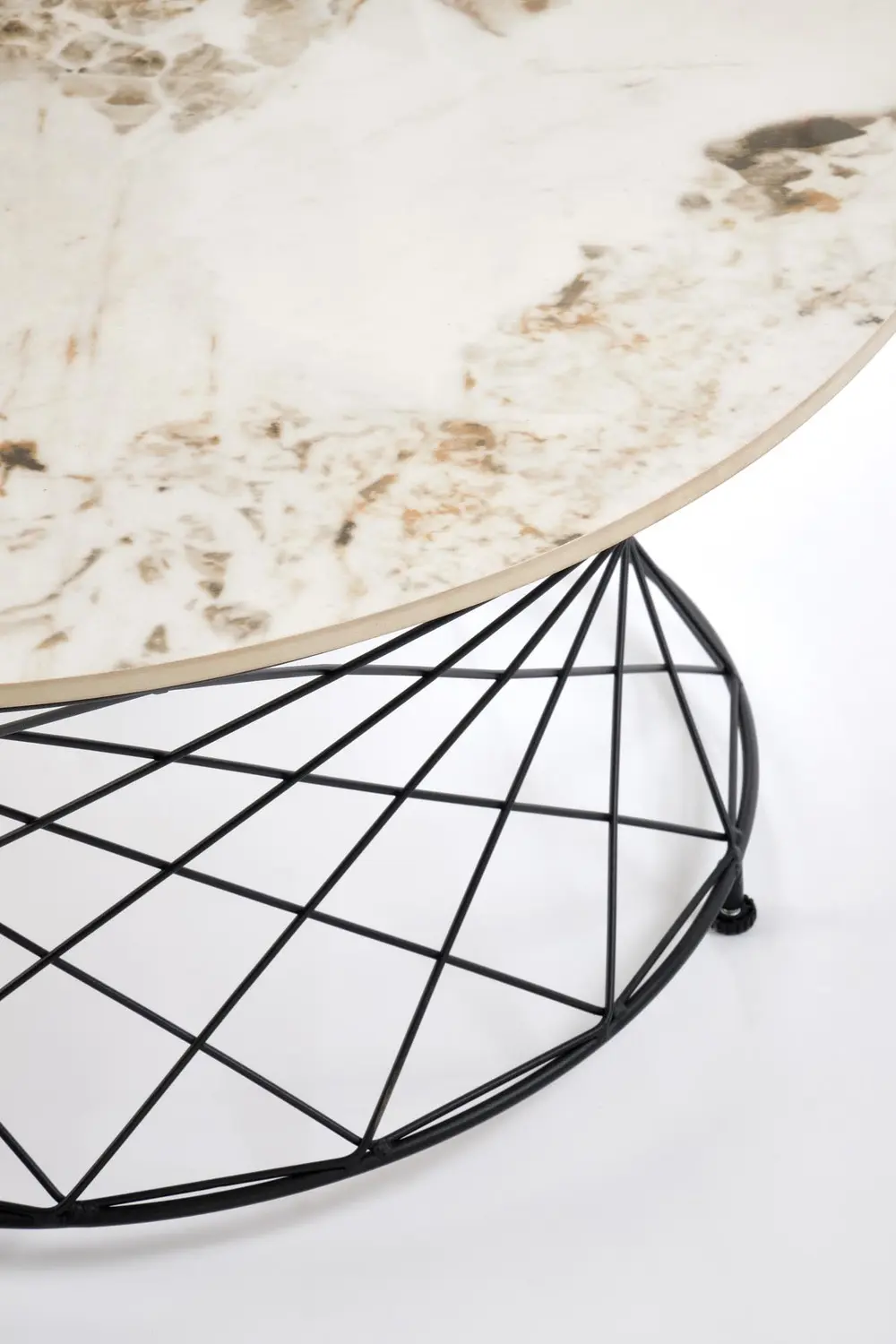 Журнальный столик Halmar Alessia (Beige Marble/Black) - 4