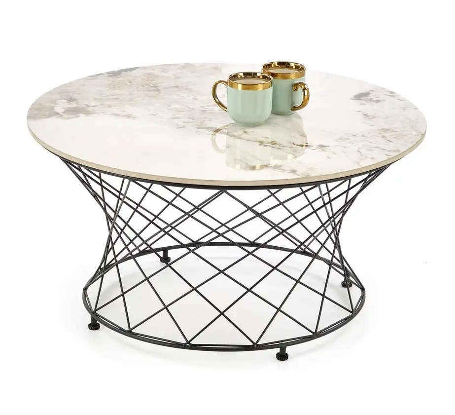 Журнальный столик Halmar Alessia (Beige Marble/Black)