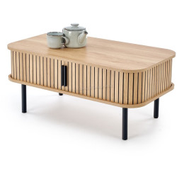 Masuta cafea Halmar Angelina (Natural/Black)