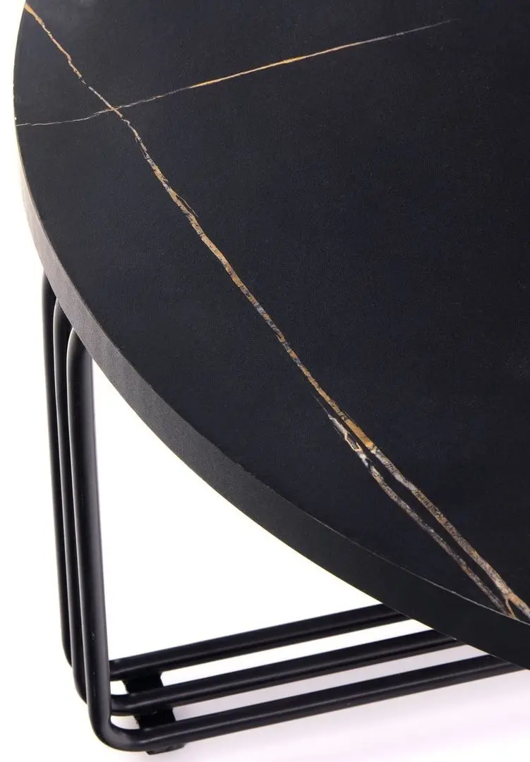 Masa pentru reviste Halmar Antica (Black Marble/Black)