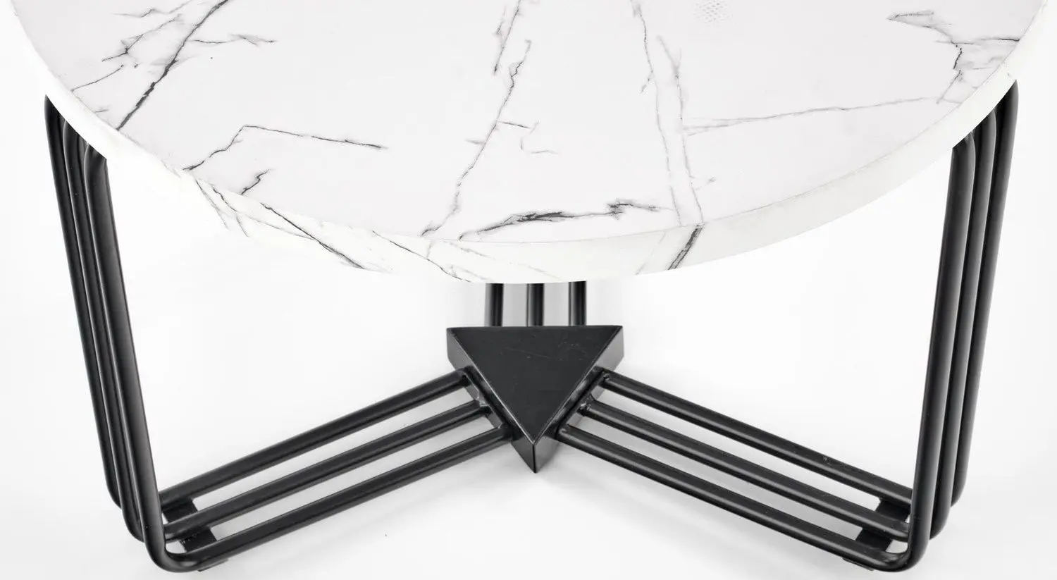 Masa pentru reviste Halmar Antica M (White Marble/Black)