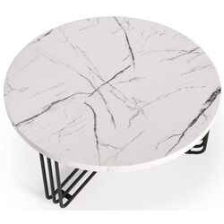 Masa pentru reviste Halmar Antica (White Marble/Black) Thumb