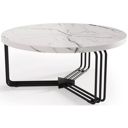 Masa pentru reviste Halmar Antica (White Marble/Black) Thumb