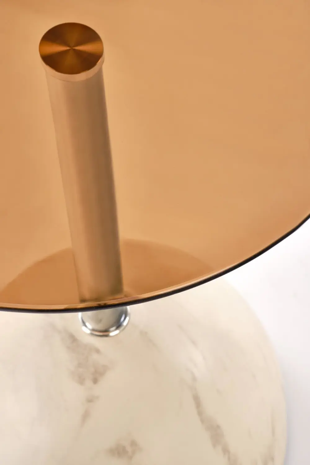 Masa pentru reviste Halmar Ariana (Beige Marble/Amber)