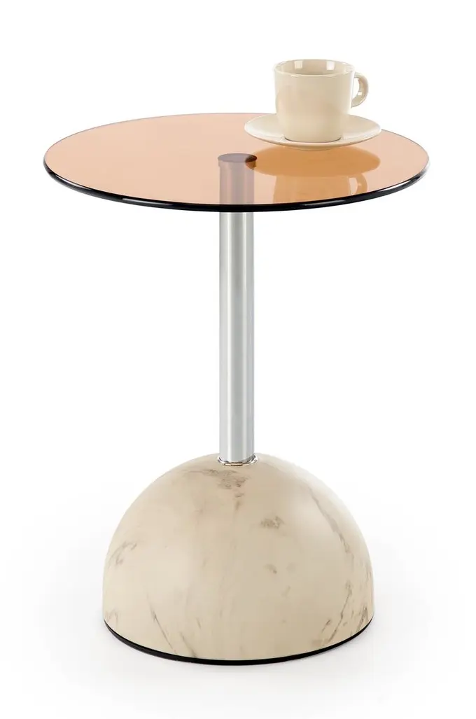 Masa pentru reviste Halmar Ariana (Beige Marble/Amber)