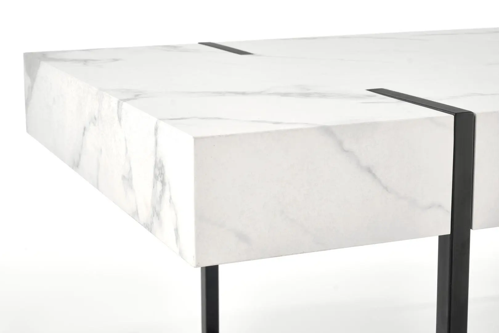 Masa pentru reviste Halmar Blanca (White Marble/Black)