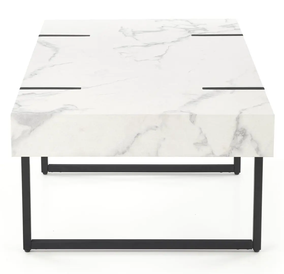 Masa pentru reviste Halmar Blanca (White Marble/Black)