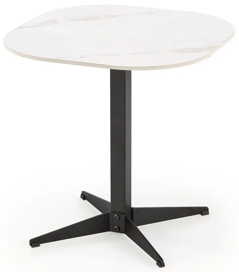 Masa pentru reviste Halmar Borna S (White Marble/Black)