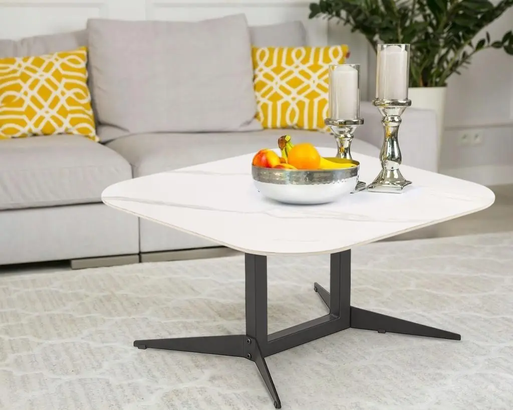 Masa pentru reviste Halmar Borna (White Marble)