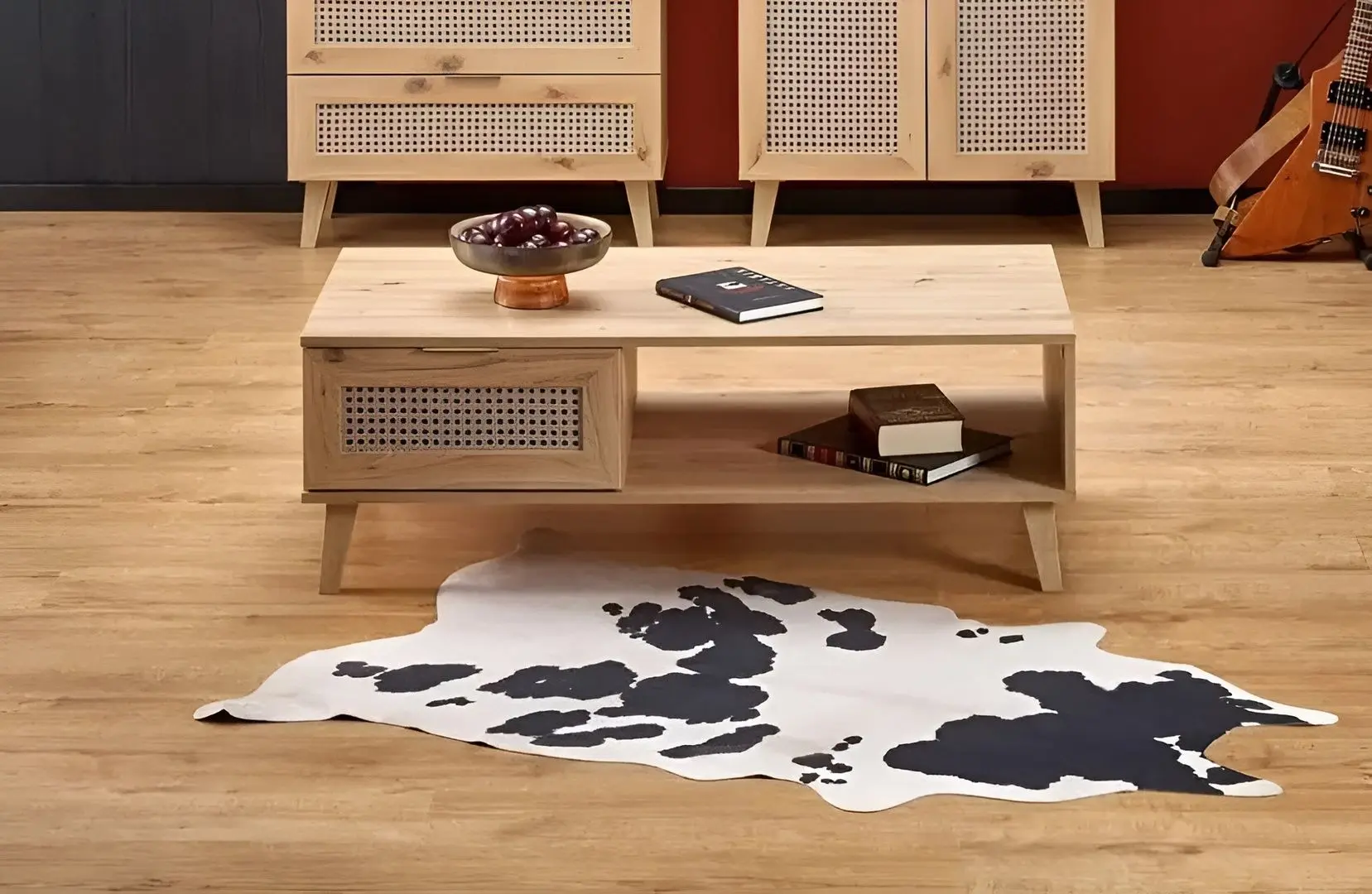 Masa pentru reviste Halmar Borneo Law-1 (Artisan Oak/Black)