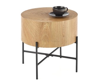 Masa pentru reviste Halmar Brooklyn-s (Natural Oak/Black)