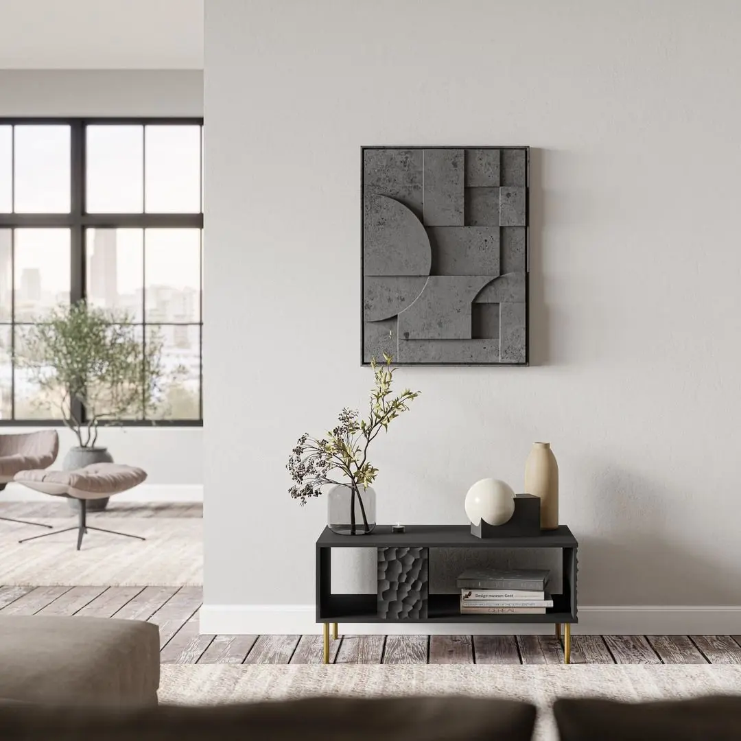 Masa pentru reviste Halmar Bullet LAW-1 (Black/Gold)