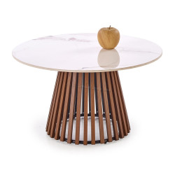 Masa pentru reviste Halmar Carina (Beige Marble/Walnut)