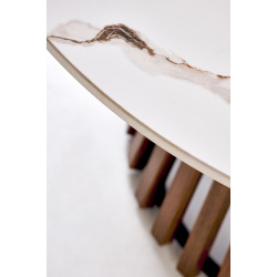 Masa pentru reviste Halmar Carina (Beige Marble/Walnut) Thumb