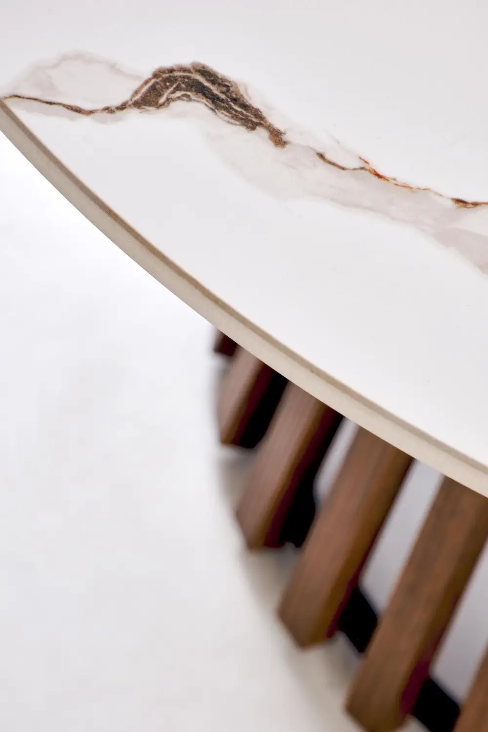 Masa pentru reviste Halmar Carina (Beige Marble/Walnut) - 4