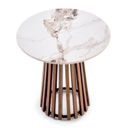 Masa pentru reviste Halmar Carina S (Beige Marble/Walnut) Thumb