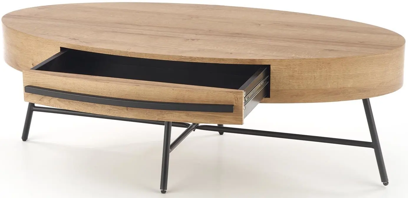 Журнальный столик Halmar Carolina (Golden Oak/Black) - 6