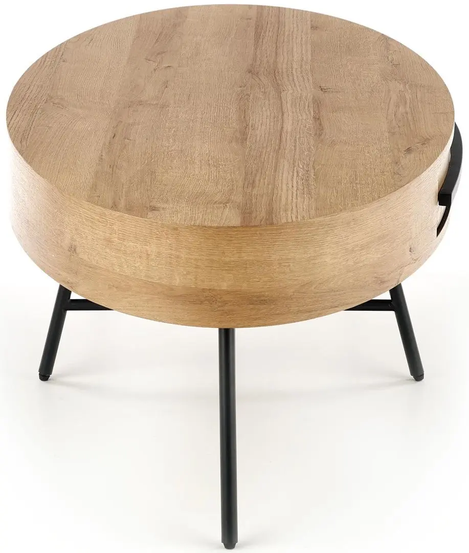 Журнальный столик Halmar Carolina (Golden Oak/Black) - 5