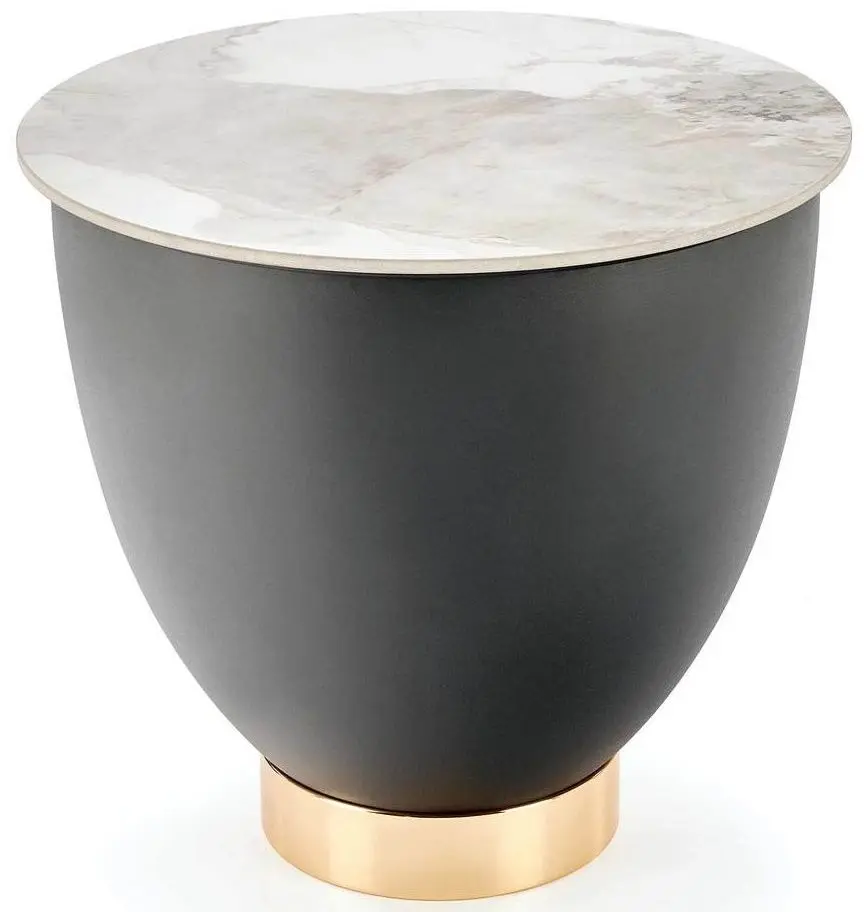 Masa pentru reviste Halmar Cecilia S (Marble/Grey/Gold)