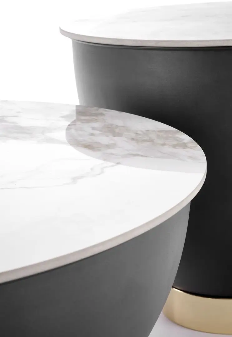 Masa pentru reviste Halmar Cecilia S (Marble/Grey/Gold)
