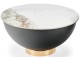 Masa pentru reviste Halmar Cecilia (White Marble/Grey/Gold)