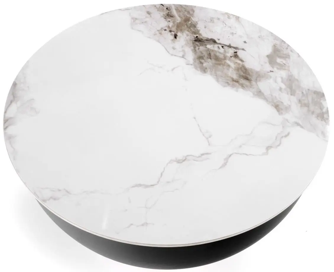 Masa pentru reviste Halmar Cecilia (White Marble/Grey/Gold)